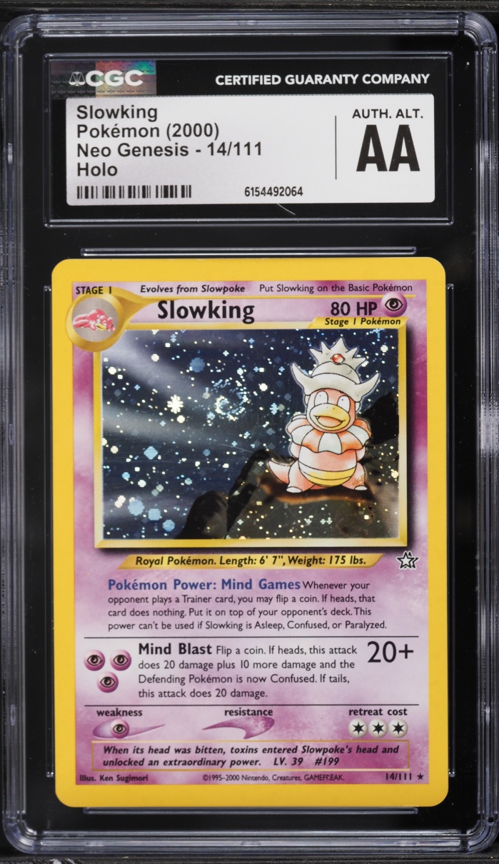 2000 Pokemon Neo Genesis Holo Slowking #14 CGC ALTERED AUTH