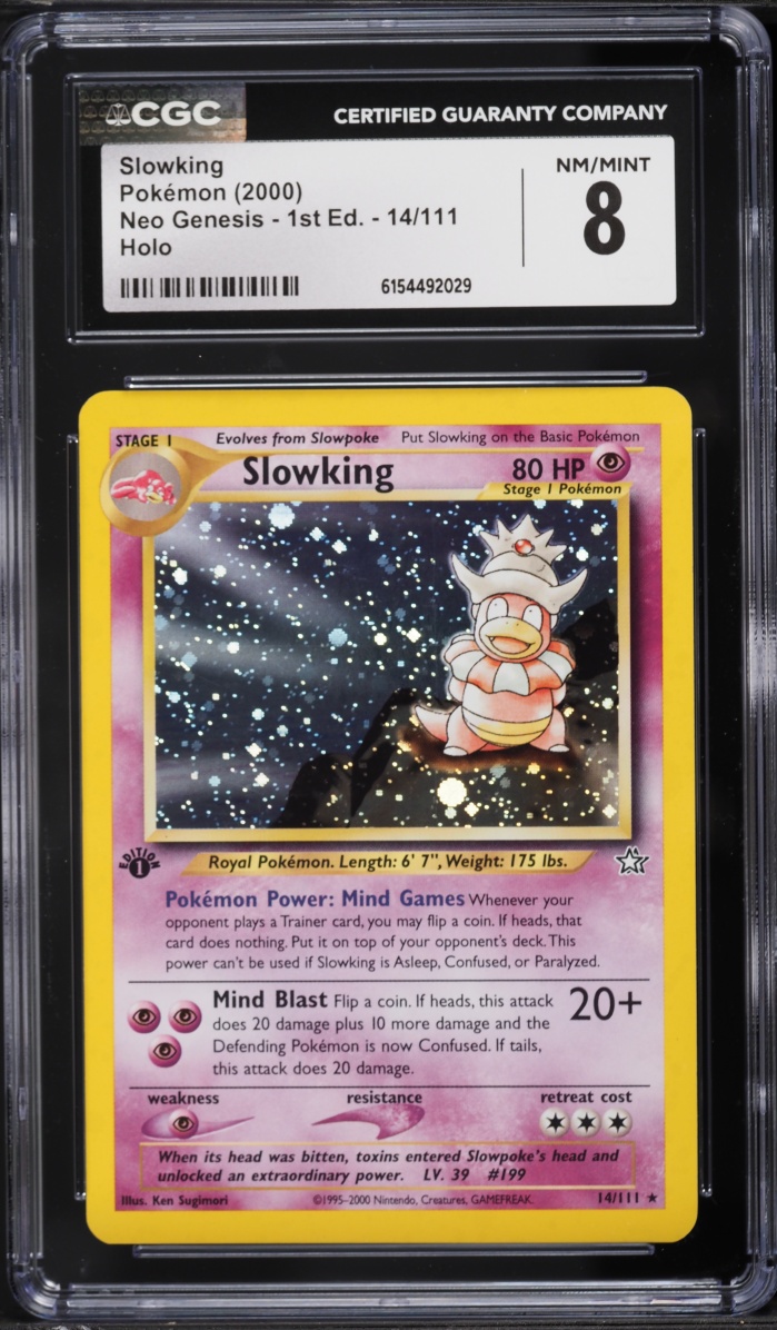 2000 Pokemon Neo Genesis 1st Edition Holo Slowking #14 CGC 8 NM-MT