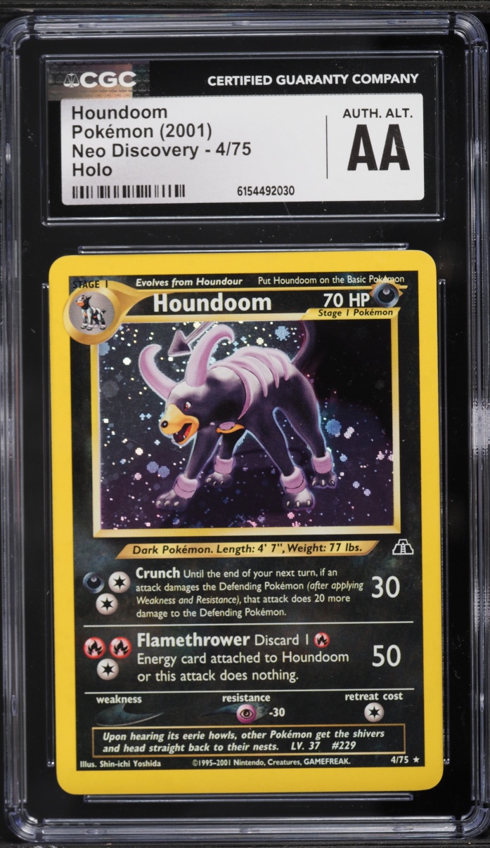 2001 Pokemon Neo Discovery Holo Houndoom #4 CGC ALTERED AUTH