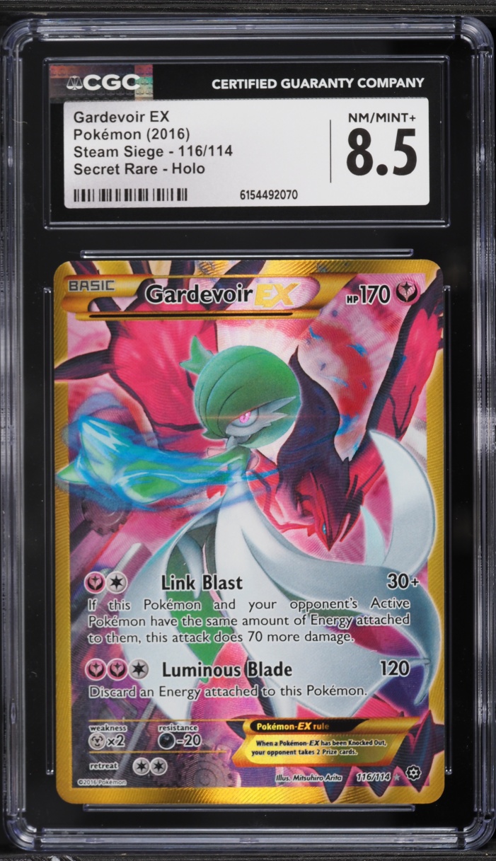 2016 Pokemon XY Steam Siege Gold Rare Gardevoir EX #116 CGC 8.5 NM-MT+