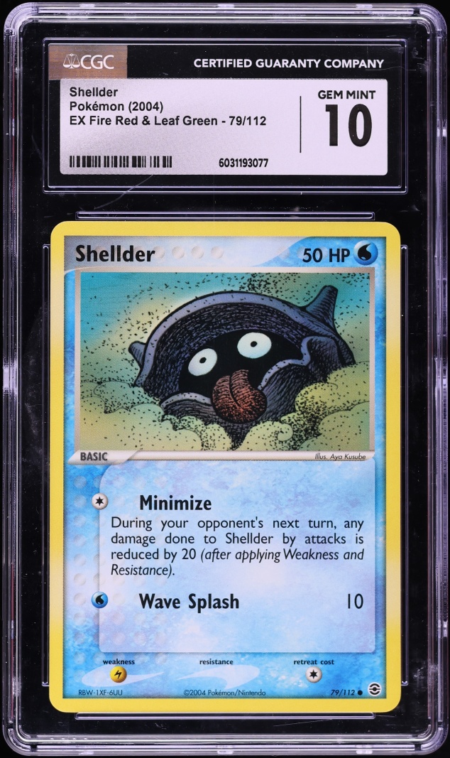 2004 Pokemon EX Fire Red & Leaf Green Shellder #79 CGC 10 GEM MINT