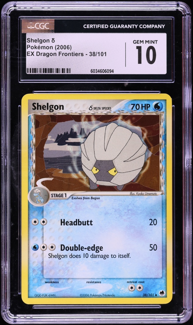 2006 Pokemon EX Dragon Frontiers Shelgon #38 CGC 10 GEM MINT