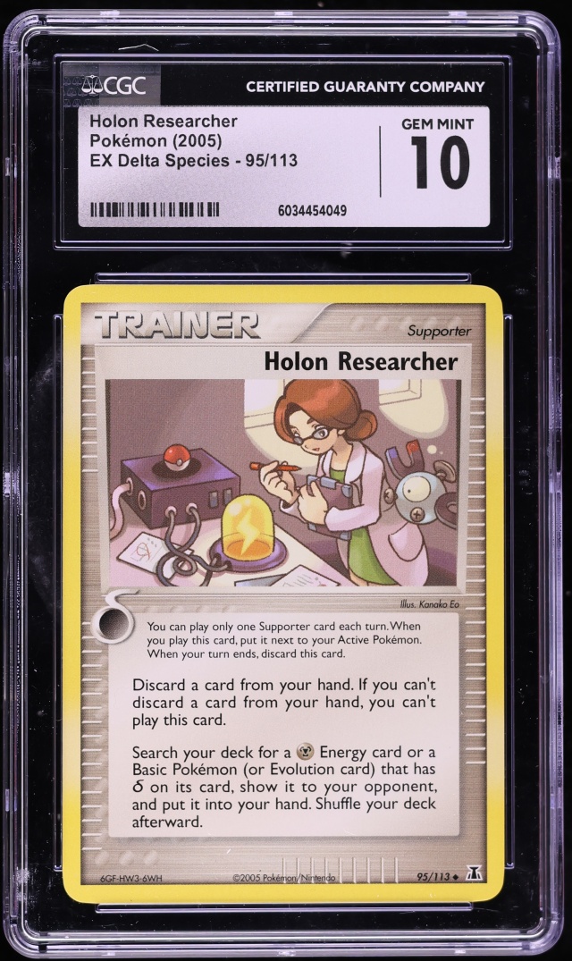 2005 Pokemon EX Delta Species Holon Researcher #95 CGC 10 GEM MINT