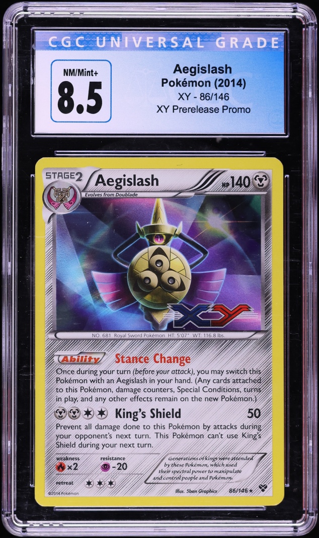 2014 Pokemon XY Prerelease Aegislash #86 CGC 8.5 NM-MT+