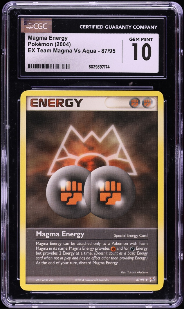 2004 Pokemon EX Team Magma Vs Aqua Magma Energy #87 CGC 10 GEM MINT