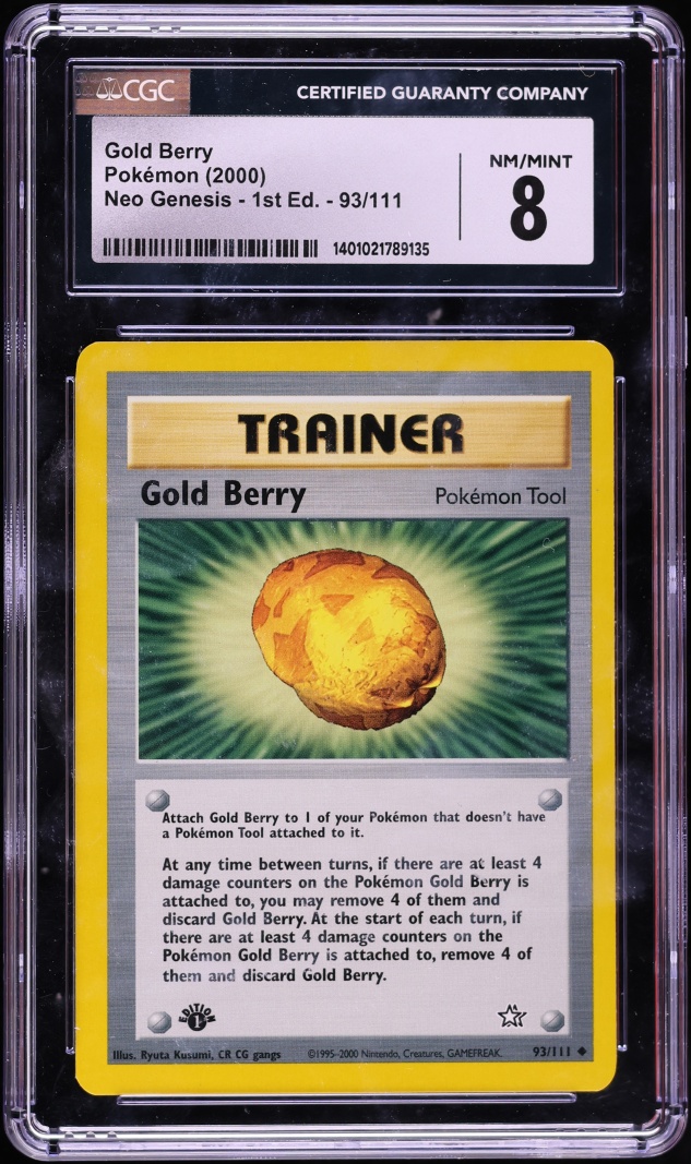 2000 Pokemon Neo Genesis 1st Edition Gold Berry #93 CGC 8 NM-MT