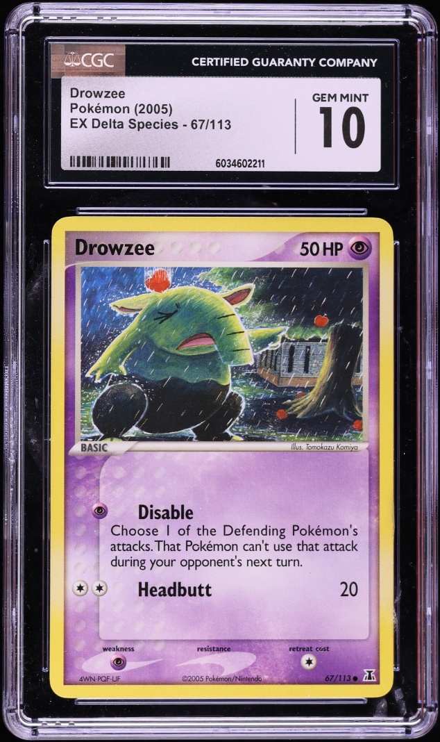 2005 Pokemon EX Delta Species Drowzee #67 CGC 10 GEM MINT