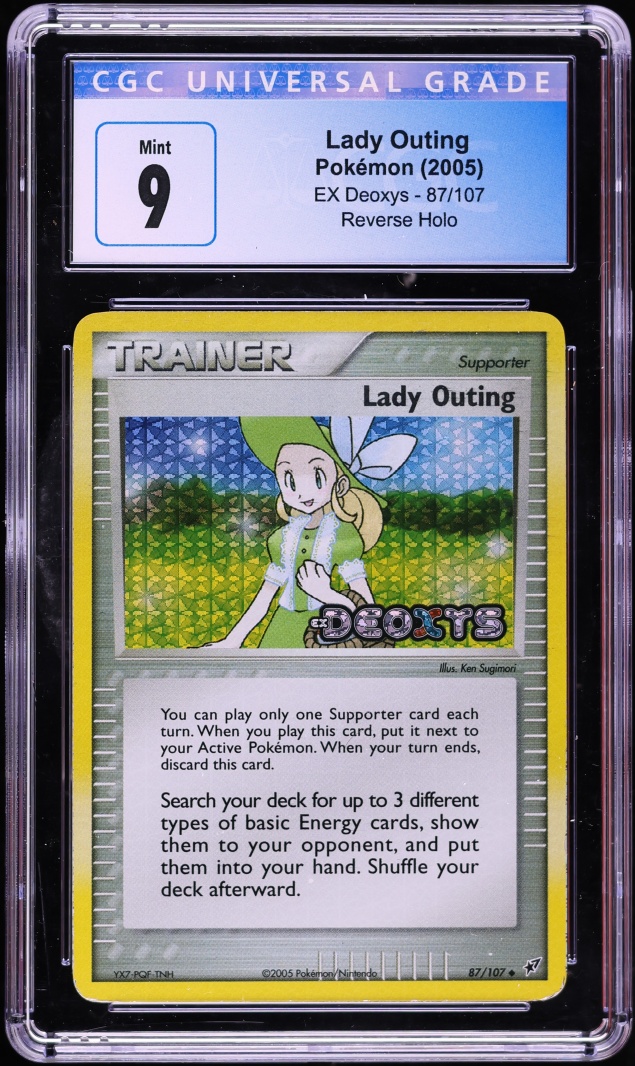 2005 Pokemon EX Deoxys Reverse Holo Lady Outing #87 CGC 9 MINT