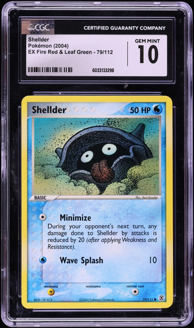 2004 Pokemon EX Fire Red & Leaf Green Shellder #79 CGC 10 GEM MINT
