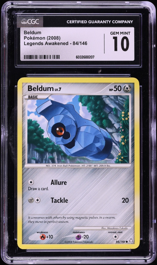 2008 Pokemon Diamond & Pearl Legends Awakened Beldum #84 CGC 10 GEM MINT