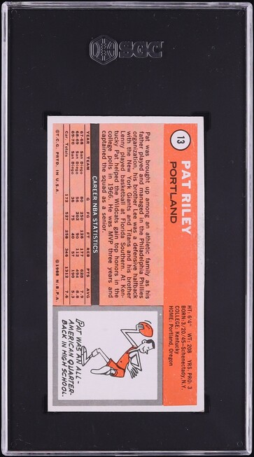 1970 Topps Basketball Pat Riley ROOKIE #13 SGC 4 VGEX