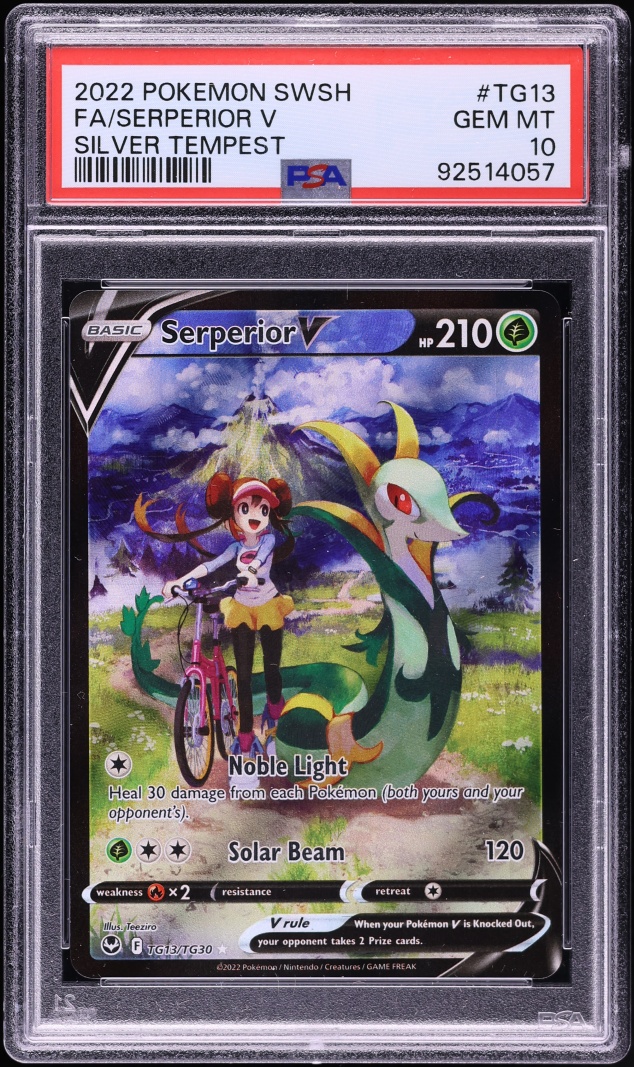 2022 Pokemon Sword & Shield Silver Tempest CHR Serperior V #TG13 PSA 10 GEM MINT
