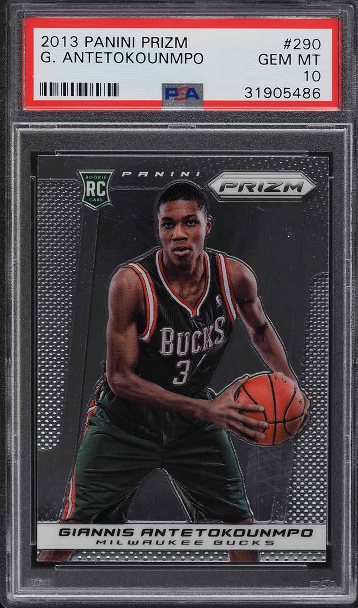 2013 SP Authentic Giannis Antetokounmpo ROOKIE AUTO DNA 10 #36 PSA