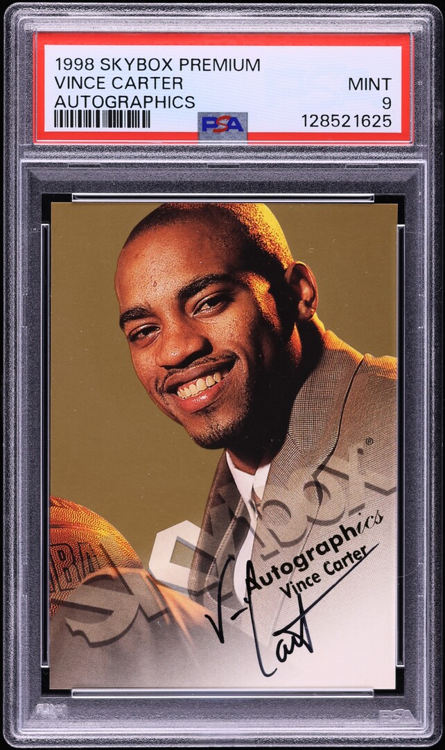 1998 Skybox Premium Autographics Vince Carter ROOKIE AUTO PSA 9 MINT
