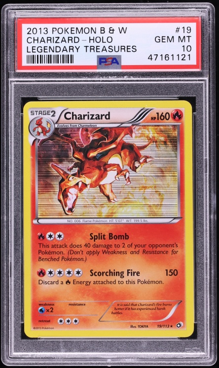2013 Pokemon Black & White Legendary Treasures Holo Charizard #19 PSA 10 GEM MINT
