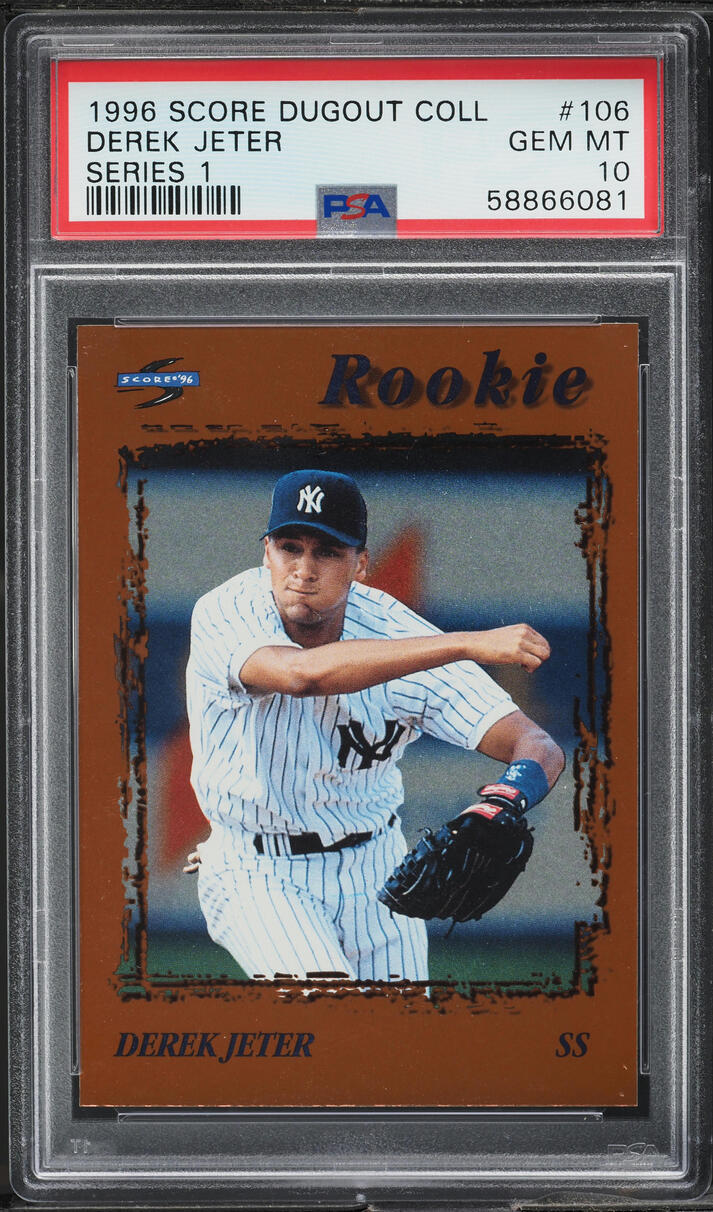 1996 Score Dugout Collection Series 1 Derek Jeter ROOKIE #106 PSA 10 ...