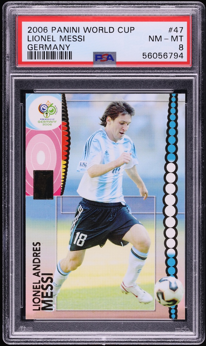 2006 Panini World Cup Germany Lionel Messi #47 PSA 8 NM-MT