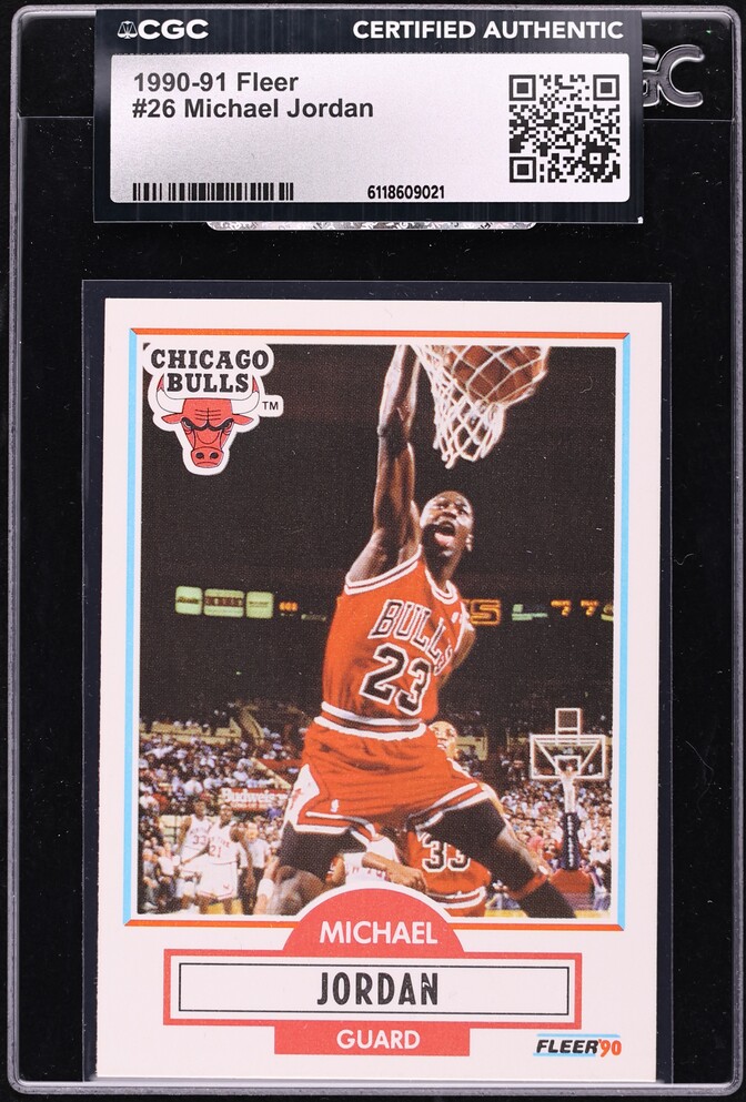 1990 Fleer Basketball Michael Jordan #26 CGC AUTH