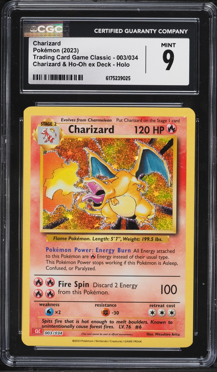 2023 Pokemon TCG Classic Collection Ho-Oh ex Deck Holo Charizard #3 CGC 9 MINT