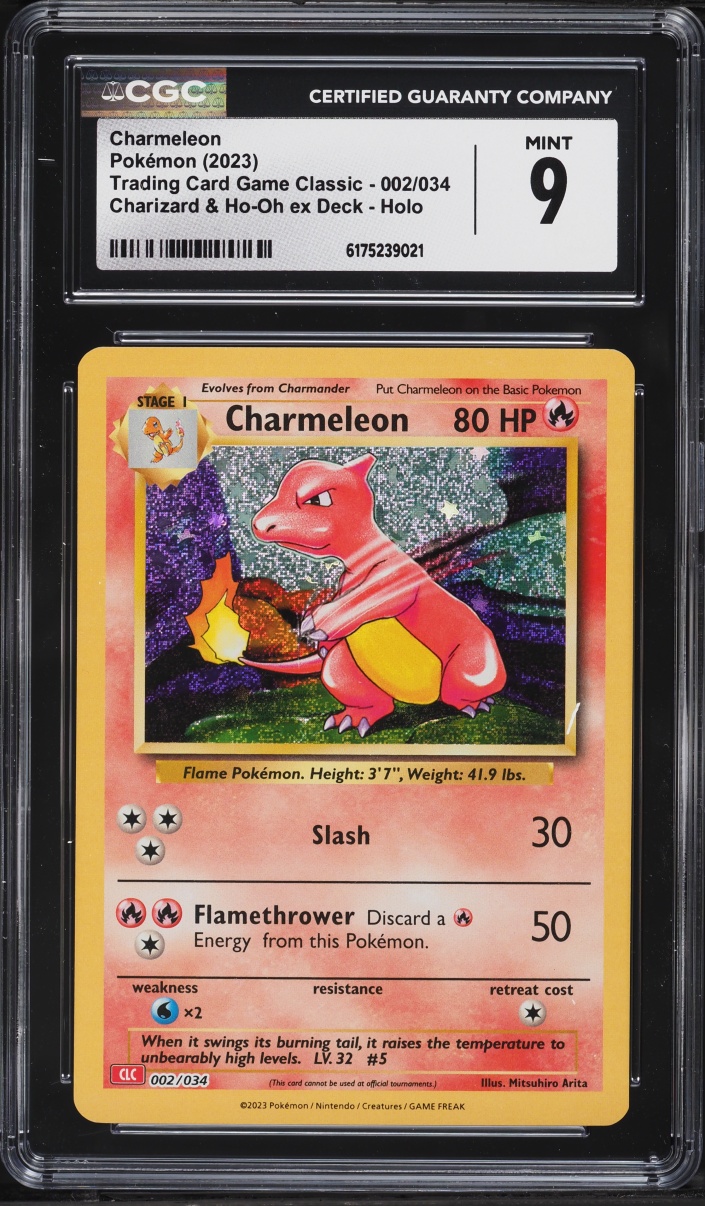 2023 Pokemon TCG Classic Charizard & Ho-Oh Ex Deck Holo Charmeleon #2 CGC 9 MINT