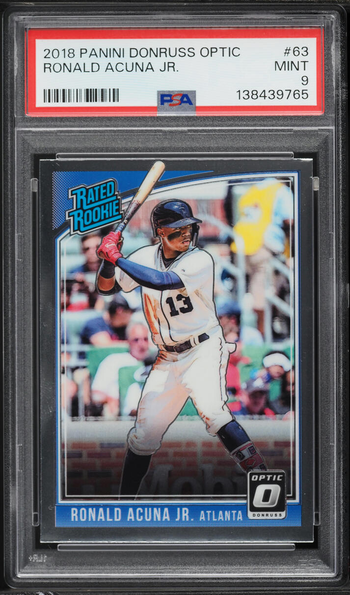 2018 Donruss Optic Ronald Acuna Jr. ROOKIE #63 PSA 9 MINT