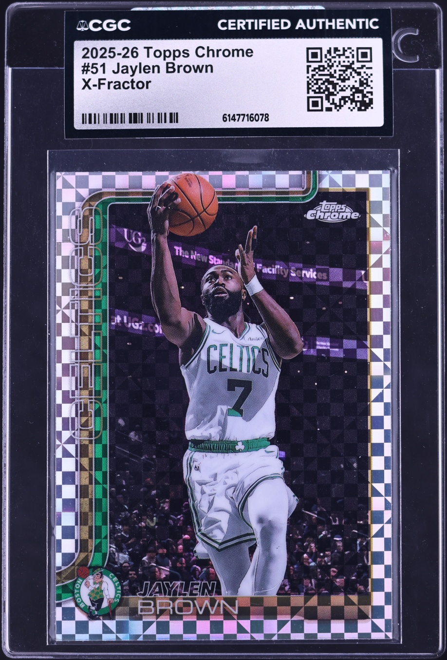 2025 Topps Chrome Xfractor Jaylen Brown #51 CGC AUTH