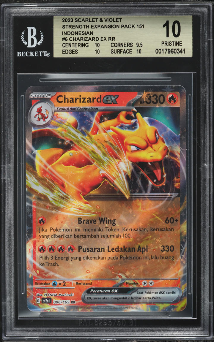 2023 Pokemon Indonesian Scarlet and Violet 151 Charizard Ex #6 BGS 10 PRISTINE