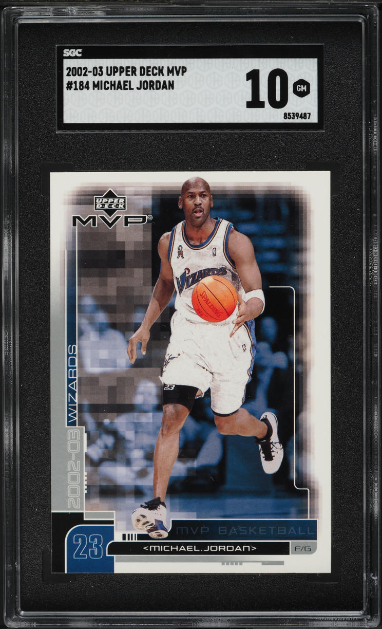 2002 Upper Deck MVP Michael Jordan #184 SGC 10 GEM MINT