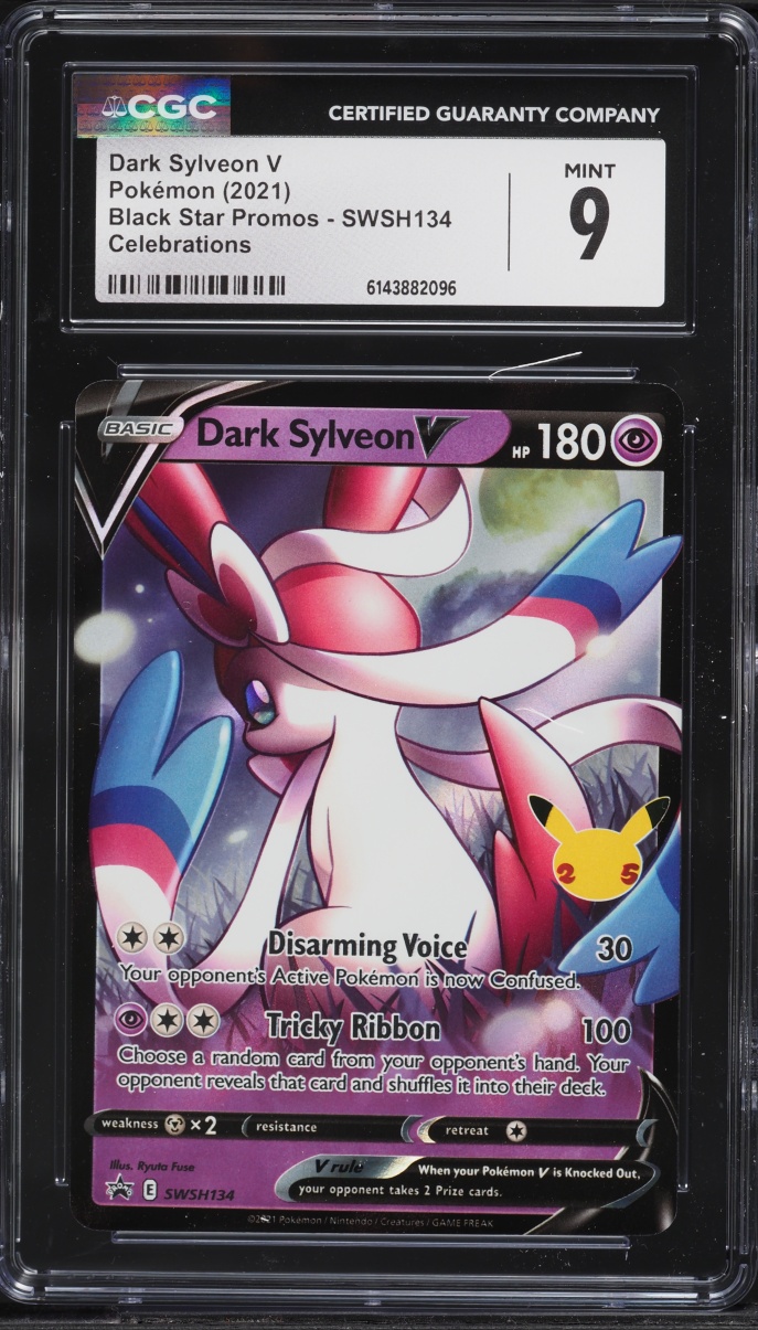 2021 Pokemon Sword & Shield Promo Celebrations Dark Sylveon V #SWSH134 CGC 9 MINT