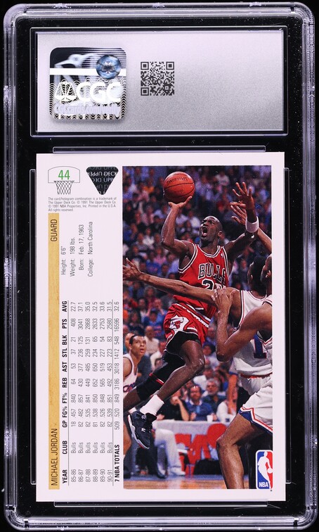 1991 Upper Deck Basketball Michael Jordan #44 CGC 9.5 MINT+