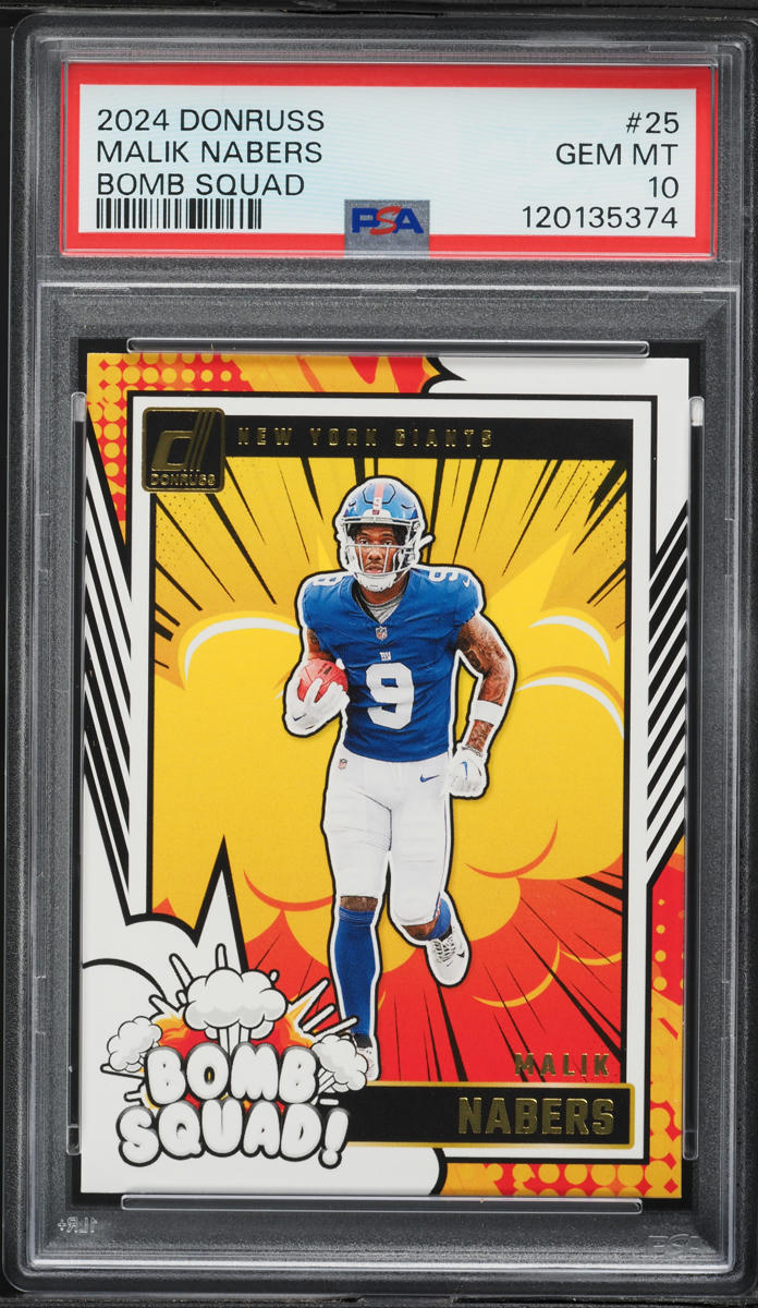 2024 Donruss Bomb Squad Malik Nabers ROOKIE #25 PSA 10 GEM MINT