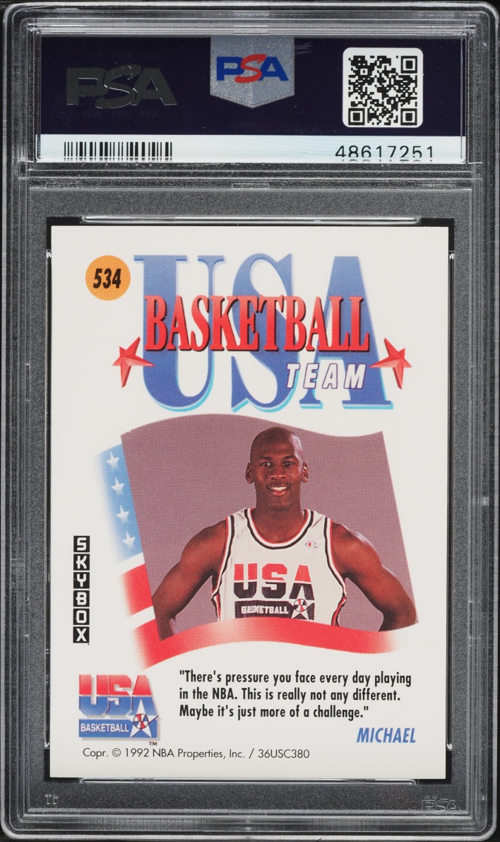 1991 Skybox USA Michael Jordan #534 PSA 10 GEM MINT