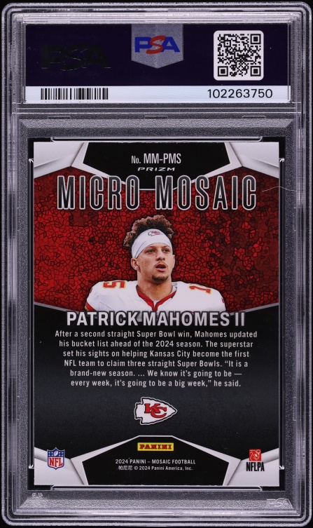 2024 Panini Mosaic Micro Patrick Mahomes II #MM-PMS PSA 10 GEM MINT