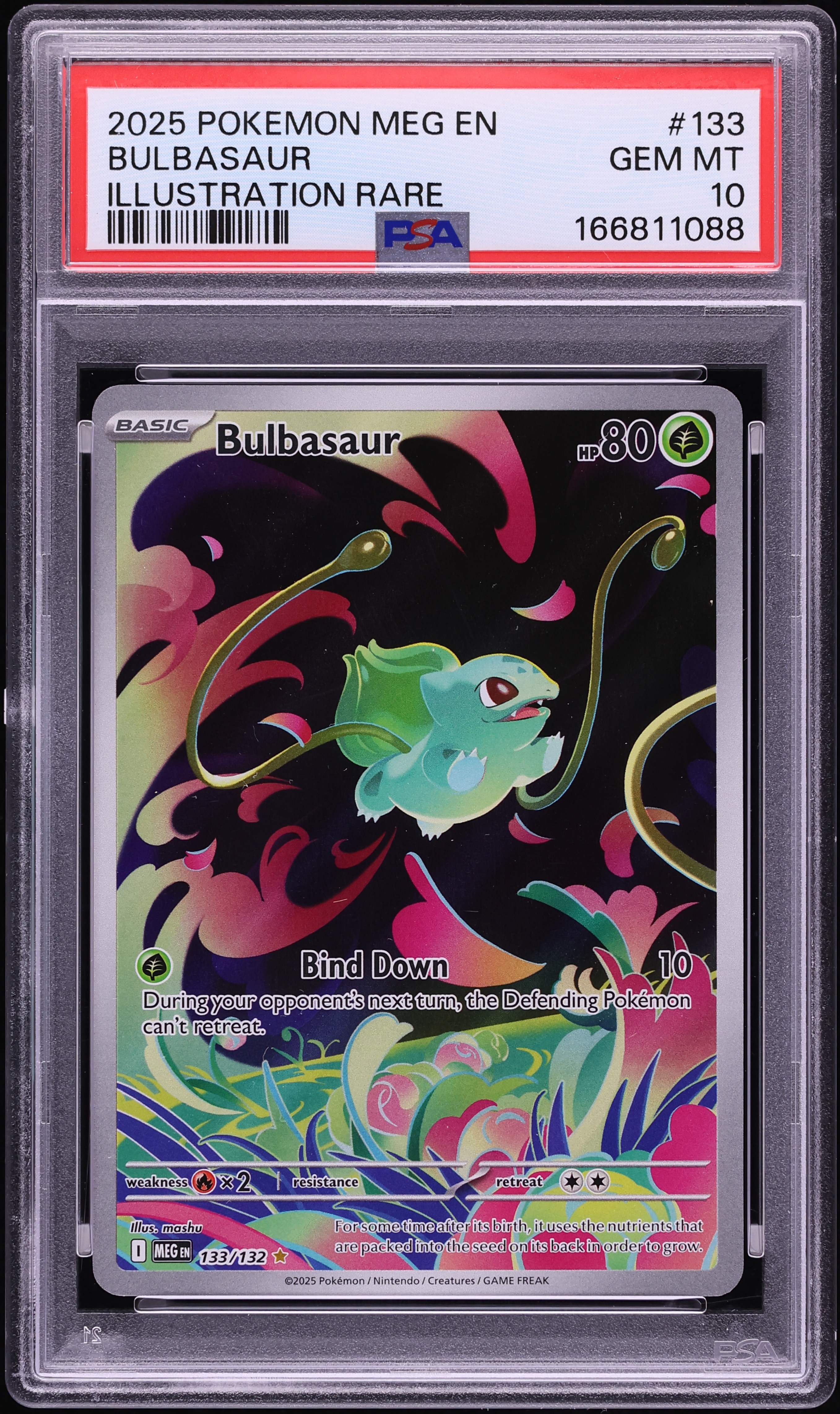 2025 Pokemon Mega Evolution IR Bulbasaur #133 PSA 10 GEM MINT