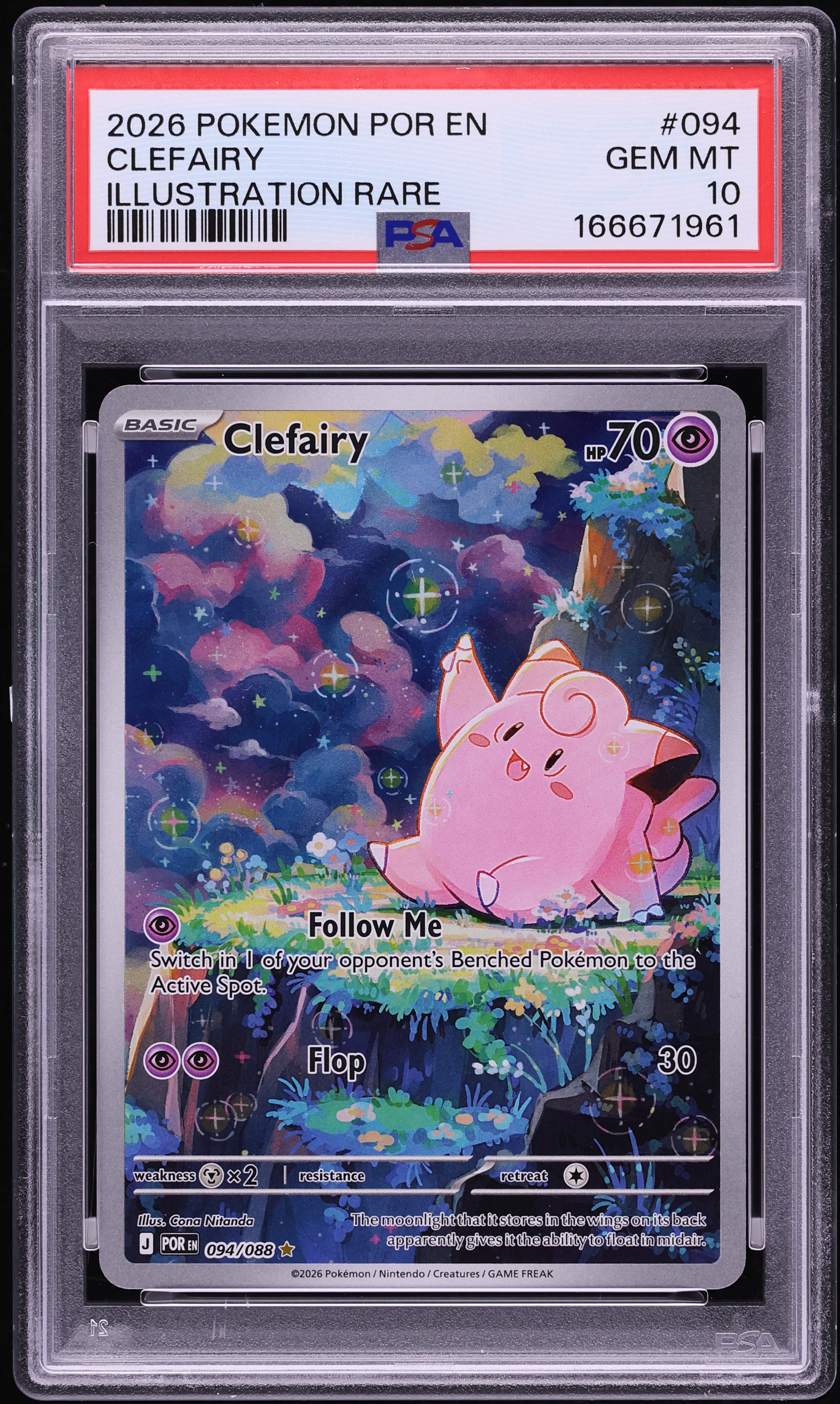 2026 Pokemon Mega Evolution Perfect Order IR Clefairy #94 PSA 10 GEM MINT