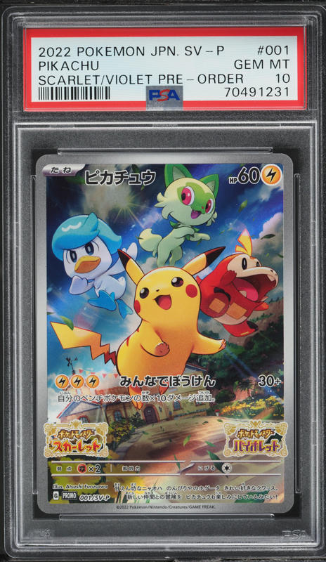 2019 Pokemon Japanese SM Beams Exclusive Promo Pikachu GX #393 PSA