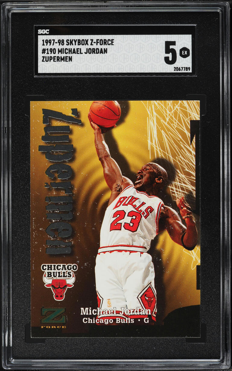 1997 Skybox Z-Force Zupermen Michael Jordan #190 SGC 5 EX