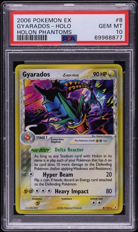 2006 Pokemon EX Holon Phantoms Holo Gyarados #8 PSA 10 GEM MINT