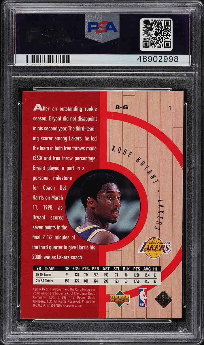 1998 Upper Deck Hardcourt Kobe Bryant #1 PSA 9 MINT