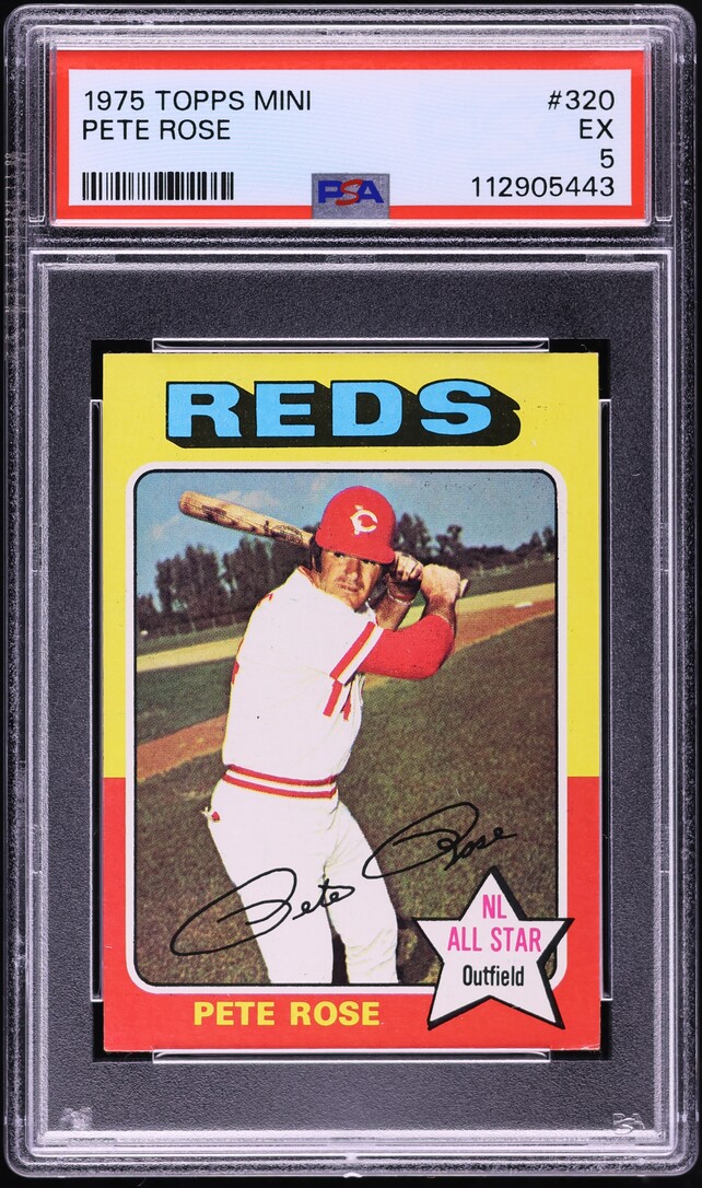 1975 Topps Mini Pete Rose #320 PSA 5 EX