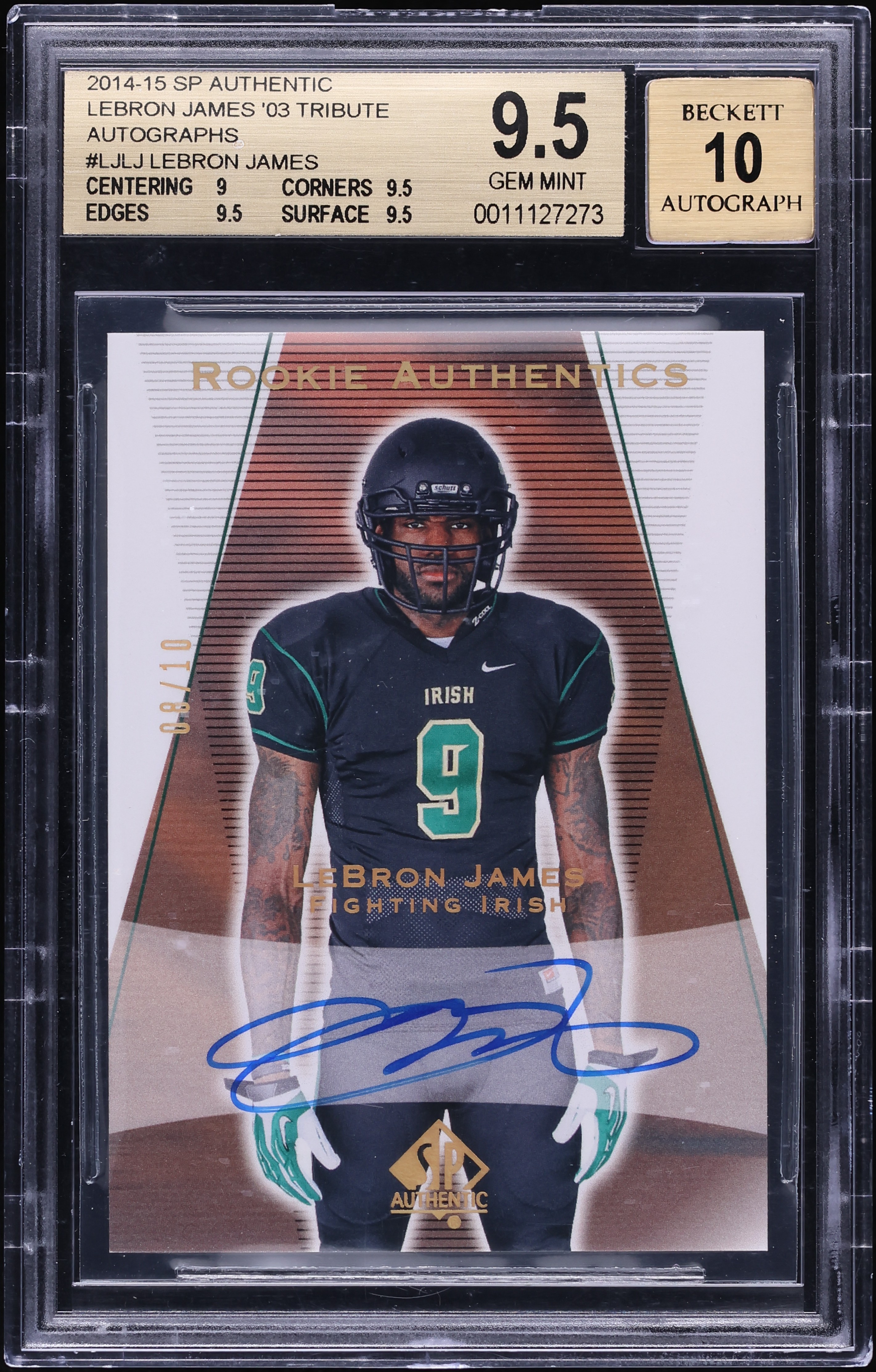2014 SP Authentic '03 Tribute LeBron James AUTO /10 #LJ-LJ
