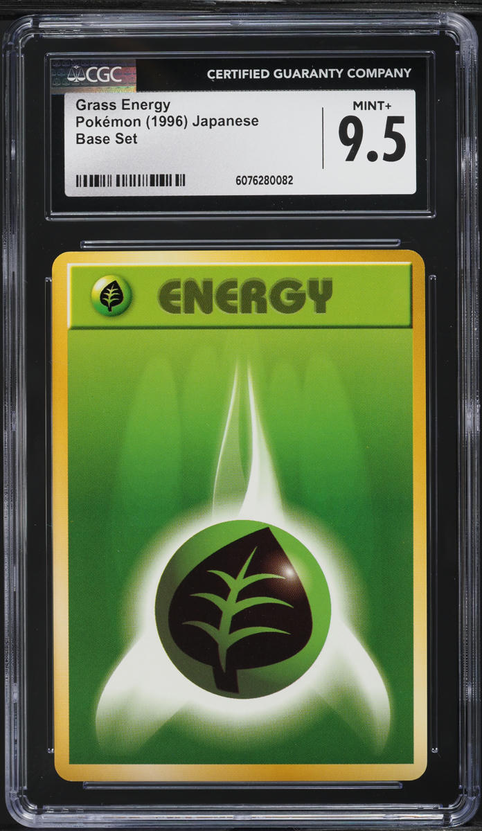 1996 Pokemon Japanese Base Set Grass Energy CGC 9.5 MINT+