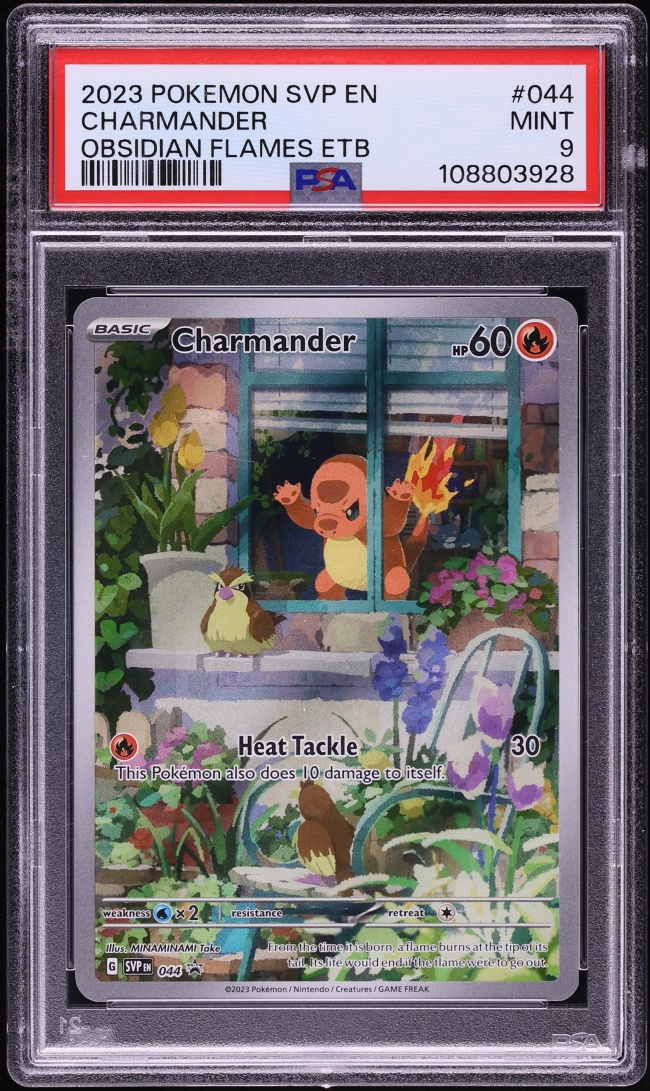 2023 Pokemon Scarlet & Violet Promo Obsidian Flames ETB Full Art Charmander #44 PSA 9 MINT