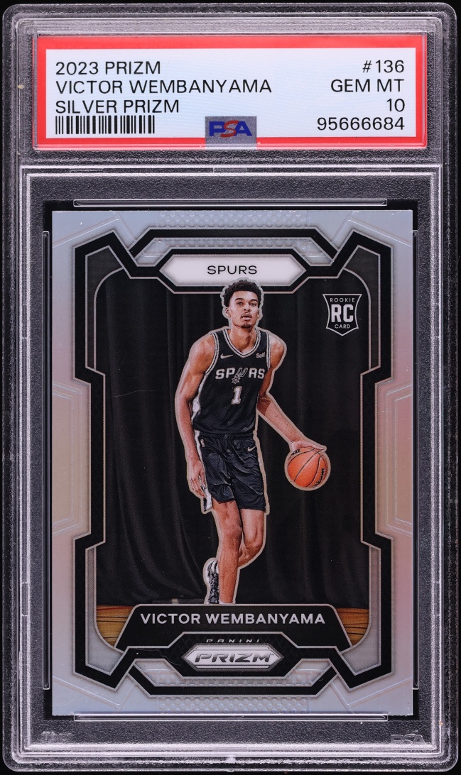 2023 Panini Prizm Silver Victor Wembanyama ROOKIE #136 PSA 10 GEM MINT