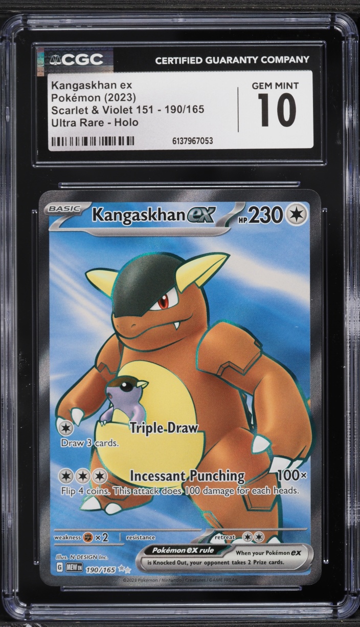 2023 Pokemon Scarlet & Violet 151 Full Art Kangaskhan ex #190 CGC 10 GEM MINT