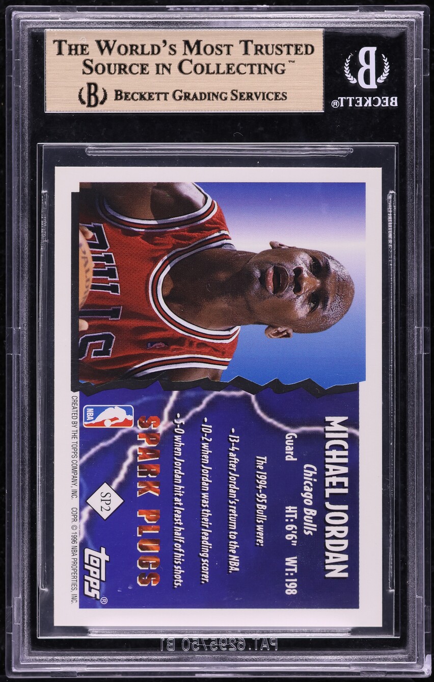 1995 Topps Spark Plugs Michael Jordan #SP2 BGS 9.5 GEM MINT