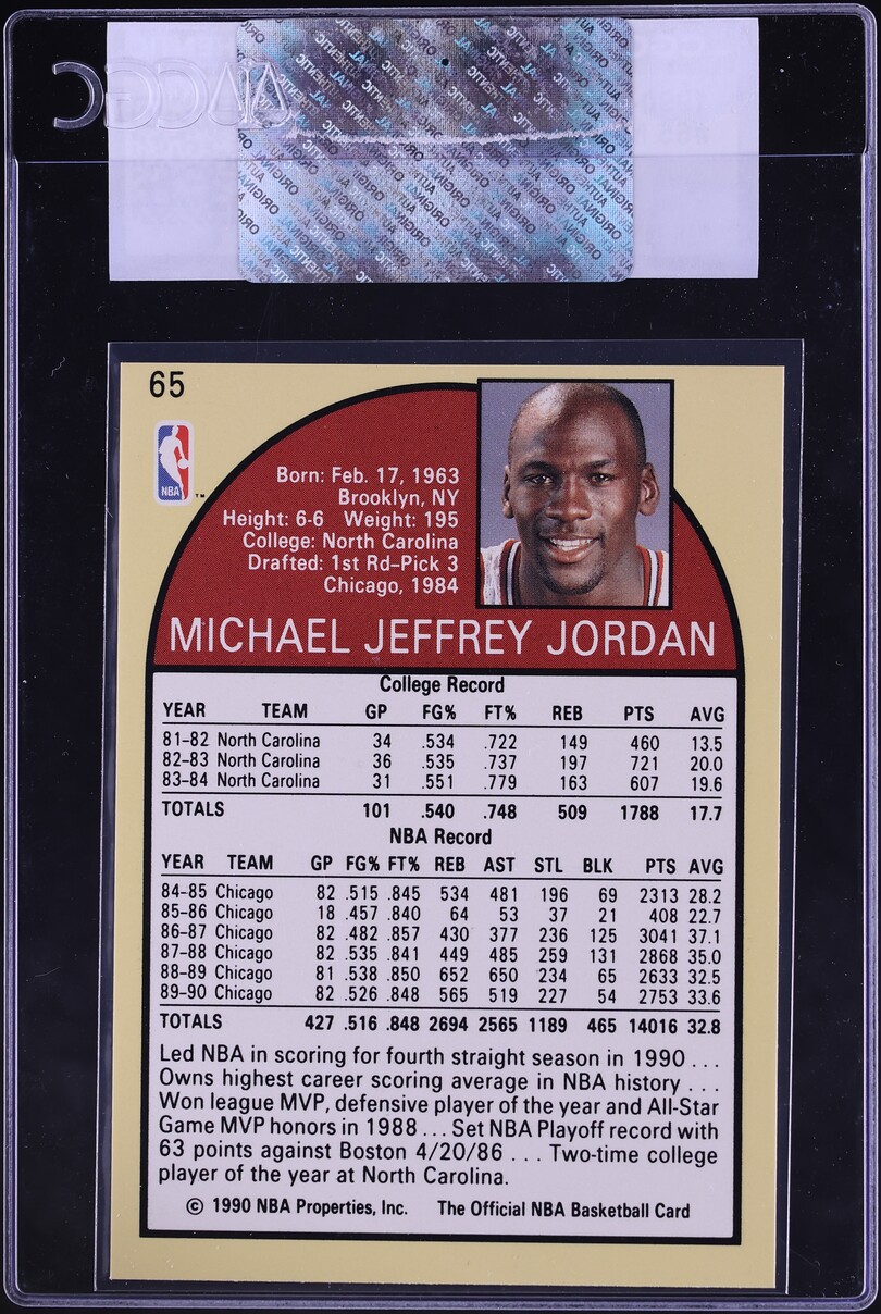 1990 Hoops Michael Jordan #65 CGC AUTH