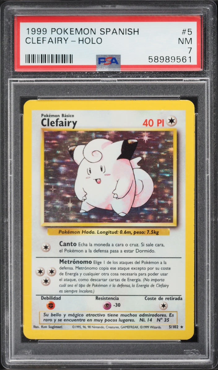 1999 Pokemon Spanish Base Set Holo Chansey #3 PSA 7 NRMT