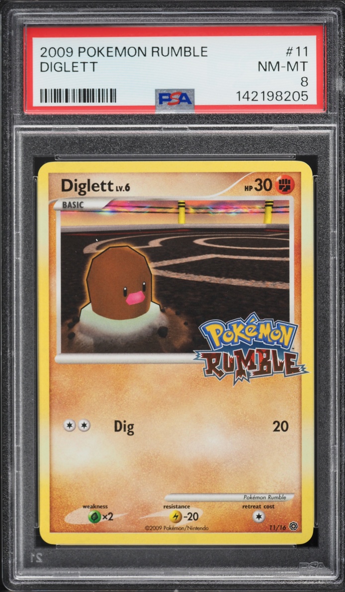2009 Pokemon Platinum Rumble Diglett #11 PSA 8 NM-MT