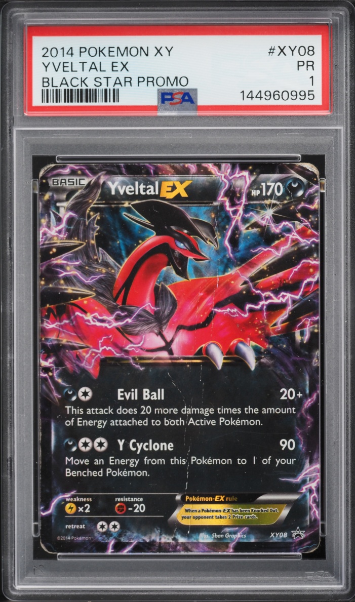 2014 Pokemon XY Black Star Promo Yveltal EX #XY08 PSA 1 PR